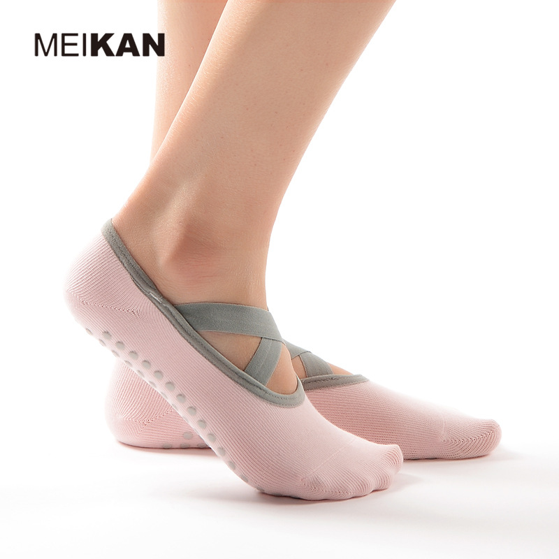 MEIKAN US Halter Look Round Indoor Floor Socks Ms. Socks Non-slip Yoga Socks Dance Ballet Socks Models